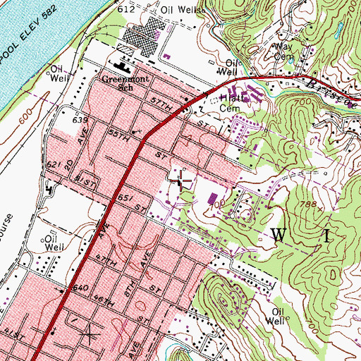 Topographic Map of Westminister Presbyterian Church, WV