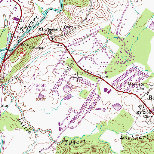 Topographic Map of Windsor Estates, WV