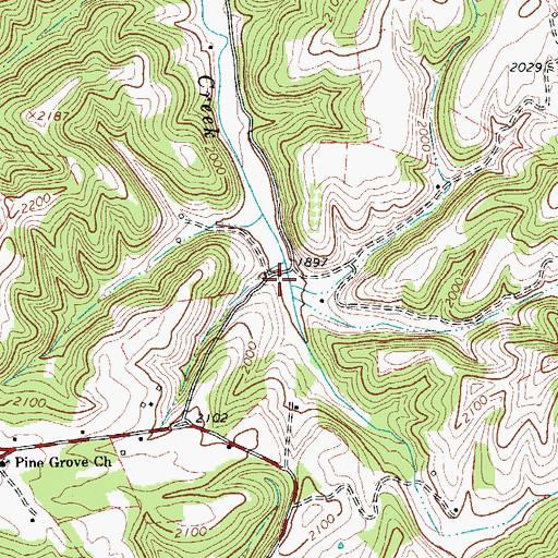 Topographic Map of Blue Lick School (historical), WV