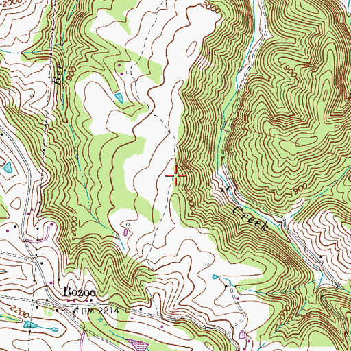 Topographic Map of Chestnut Hill School (historical), WV