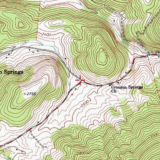 Topographic Map of Crescent School (historical), WV