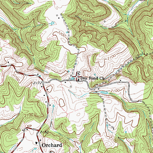 Topographic Map of Dry Pond School (historical), WV