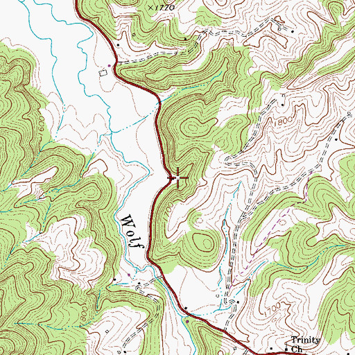 Topographic Map of Jarrett School (historical), WV