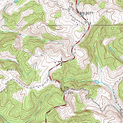 Topographic Map of Marvin Grove School (historical), WV