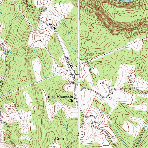 Topographic Map of Mount Pleasant School (historical), WV