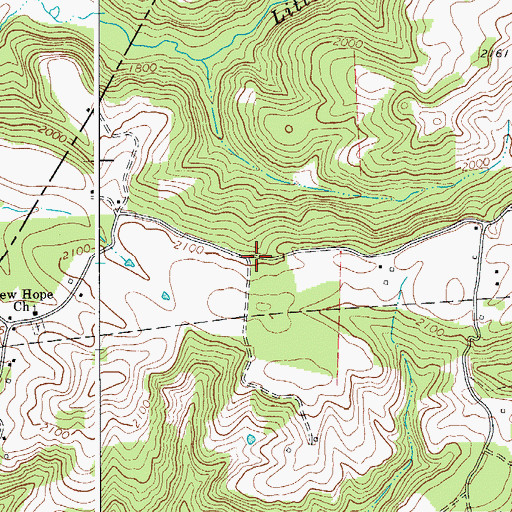 Topographic Map of New Hope School (historical), WV