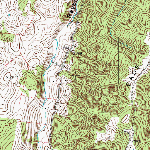 Topographic Map of Oak Grove School (historical), WV