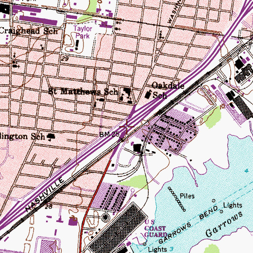 Topographic Map of Interchange 24, AL