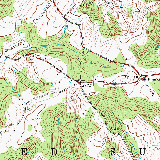 Topographic Map of Pine Grove School (historical), WV