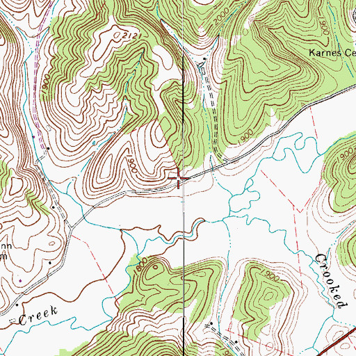 Topographic Map of Rich Creek School (historical), WV