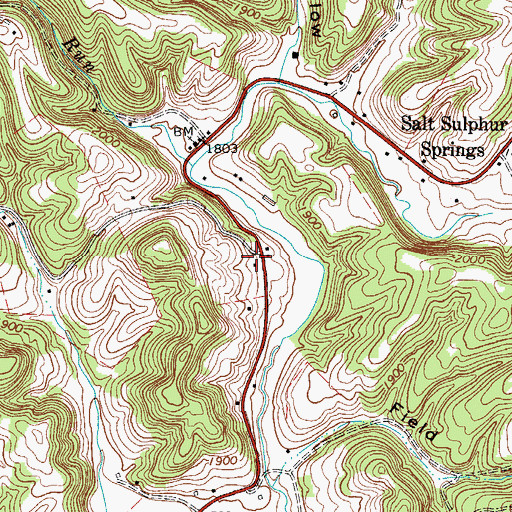 Topographic Map of Salt Sulphur School (historical), WV