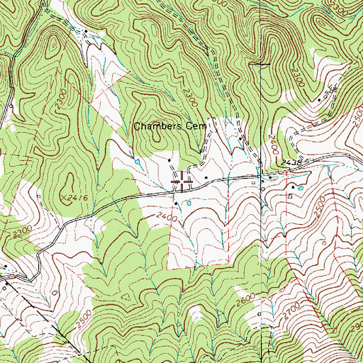 Topographic Map of Shires School (historical), WV