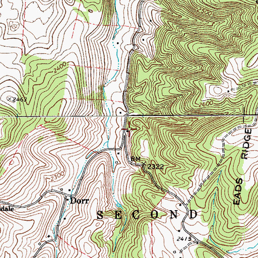 Topographic Map of Spring Hill School (historical), WV