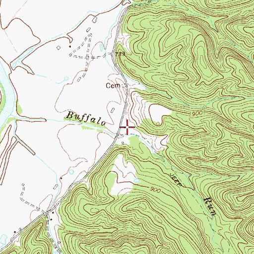 Topographic Map of Bethesda Church (historical), WV