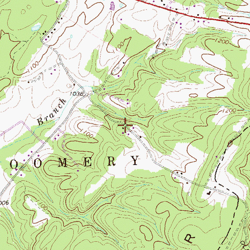 Topographic Map of Broadway School (historical), WV