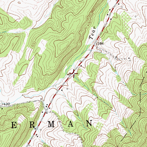 Topographic Map of Denver School (historical), WV