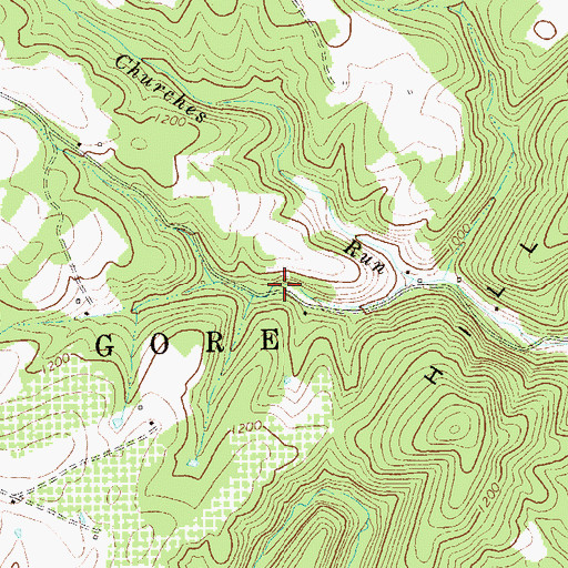 Topographic Map of Dewey School (historical), WV