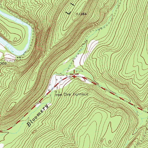Topographic Map of Furnace School (historical), WV