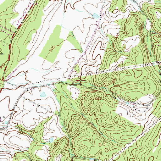 Topographic Map of Glenwood School (historical), WV