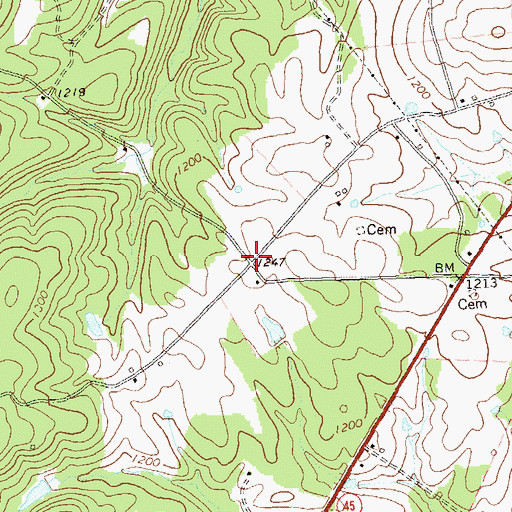 Topographic Map of Haines Store (historical), WV