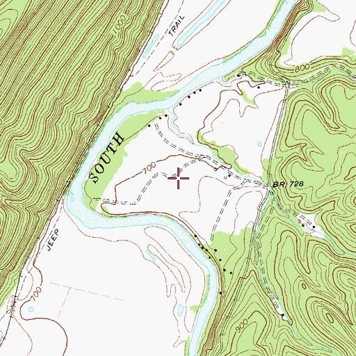 Topographic Map of Hampshire Club (historical), WV