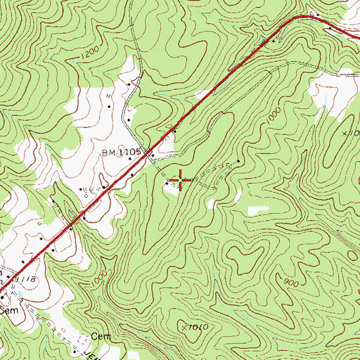 Topographic Map of Mount Union School (historical), WV