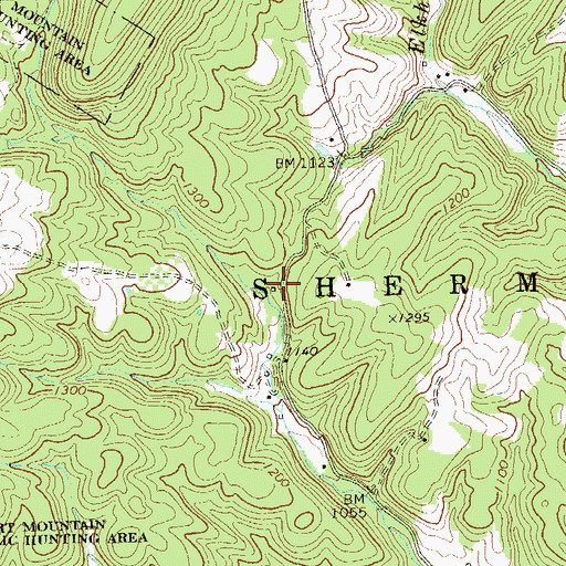 Topographic Map of North Texas School (historical), WV