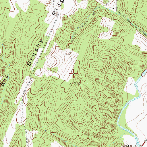 Topographic Map of Pearl Ridge, WV