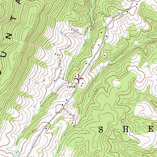 Topographic Map of Ridgedale School (historical), WV