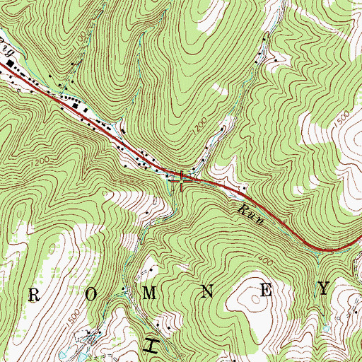 Topographic Map of Shady Grove School (historical), WV