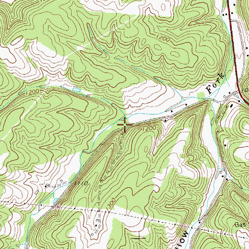 Topographic Map of Walnut Grove School (historical), WV