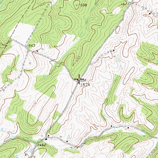 Topographic Map of Watson School (historical), WV