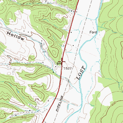 Topographic Map of Bowman School (historical), WV