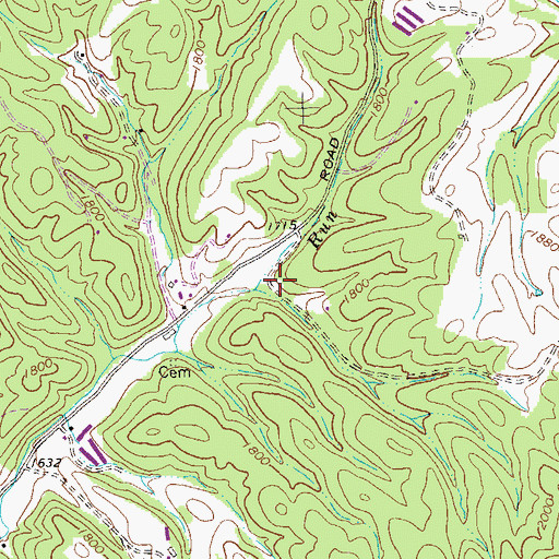 Topographic Map of Crab Run School (historical), WV