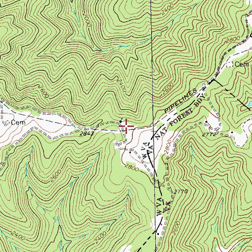 Topographic Map of Criders School (historical), WV