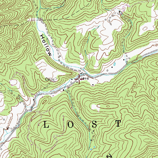 Topographic Map of Culler Run School (historical), WV