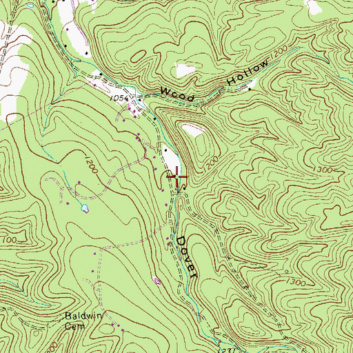 Topographic Map of Dover School (historical), WV