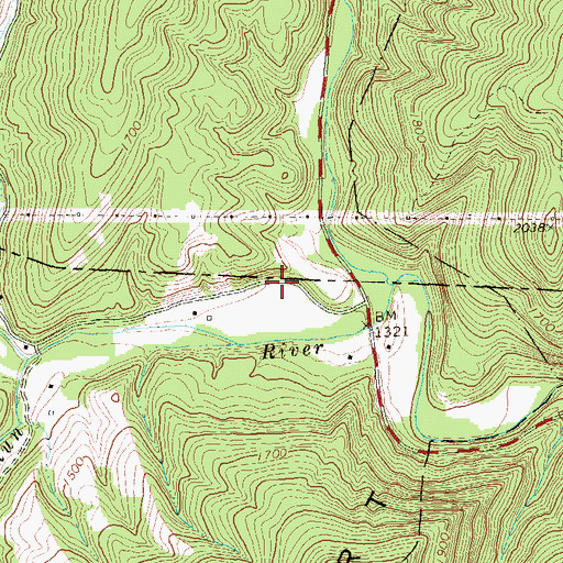 Topographic Map of Marshall School (historical), WV