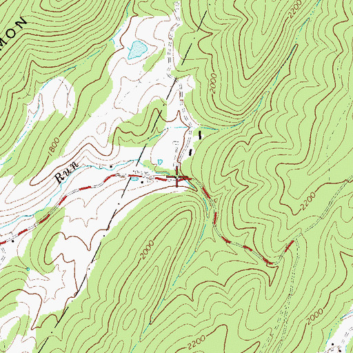 Topographic Map of Mill Gap School (historical), WV