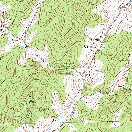 Topographic Map of Mine Spring School (historical), WV