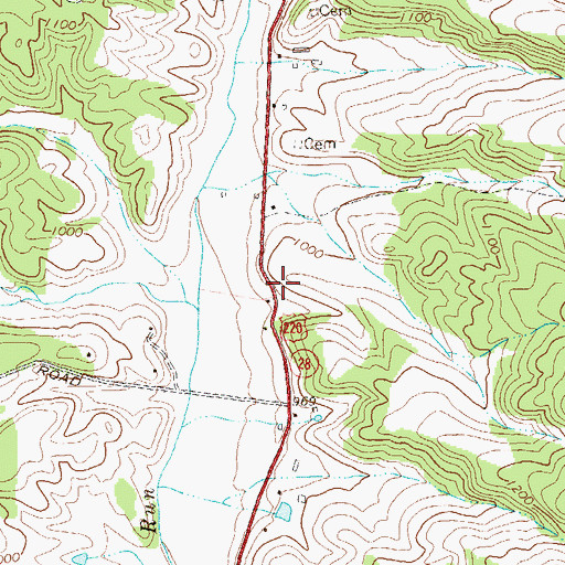 Topographic Map of New Lane School (historical), WV