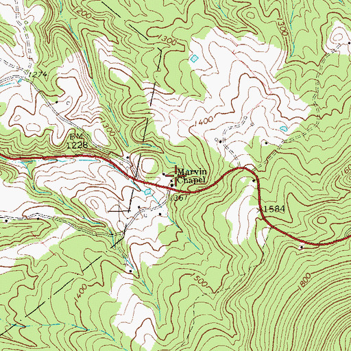 Topographic Map of North Mountain School (historical), WV
