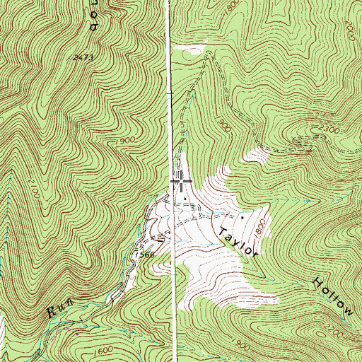 Topographic Map of Phils Lick School (historical), WV