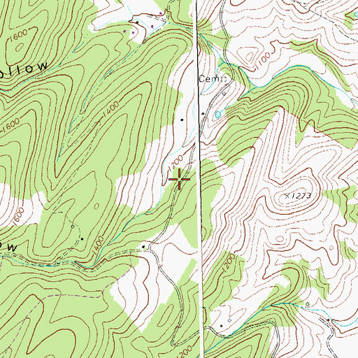 Topographic Map of Powders School (historical), WV