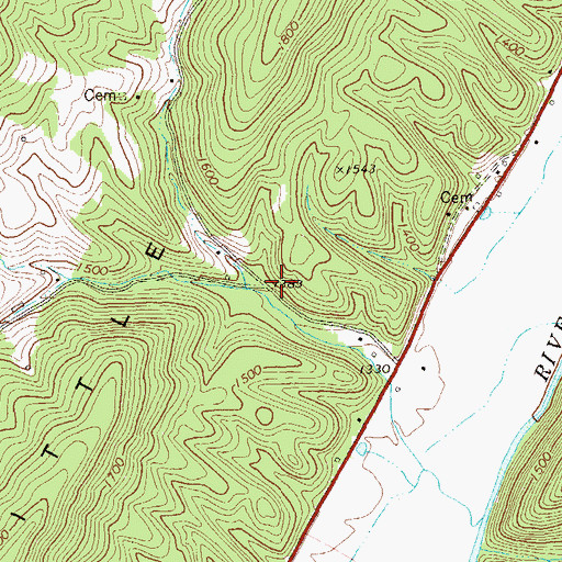 Topographic Map of Reynolds School (historical), WV