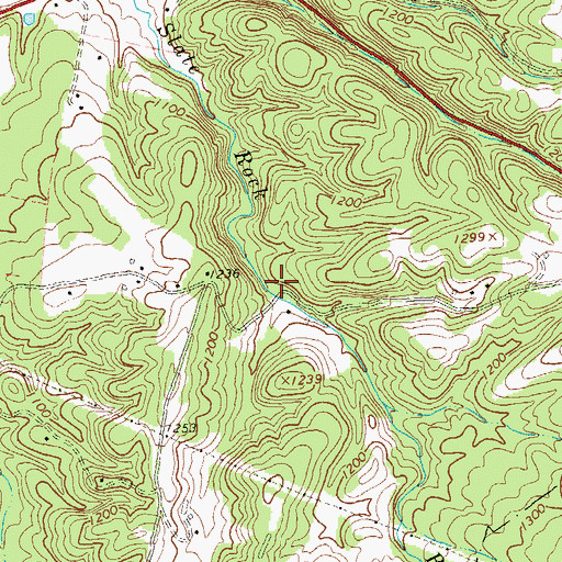 Topographic Map of Slate Rock School (historical), WV