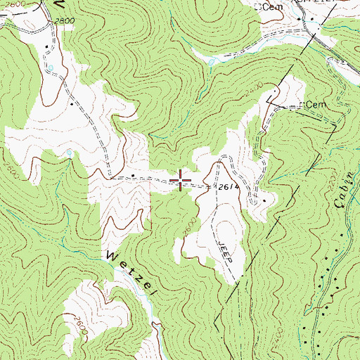 Topographic Map of Wilkins School (historical), WV