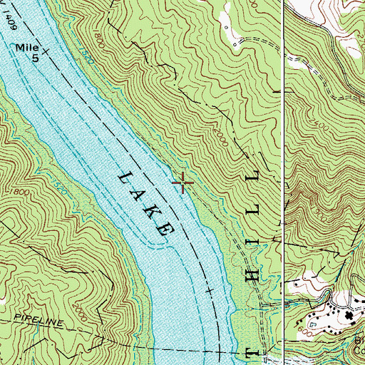 Topographic Map of Bertha School (historical), WV