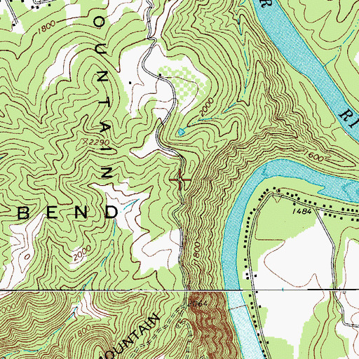 Topographic Map of Boone School (historical), WV