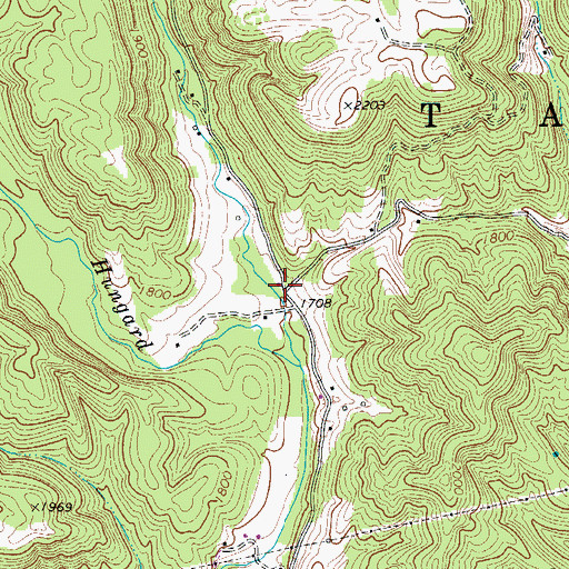 Topographic Map of Bush School (historical), WV